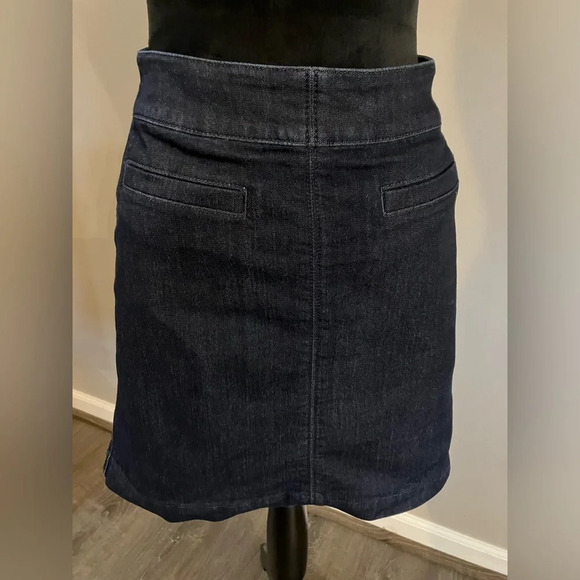 LOFT dark denim‎ mini skirt - Picture 2 of 6